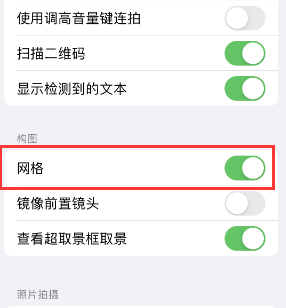 永善苹果手机维修网点分享iPhone如何开启九宫格构图功能 